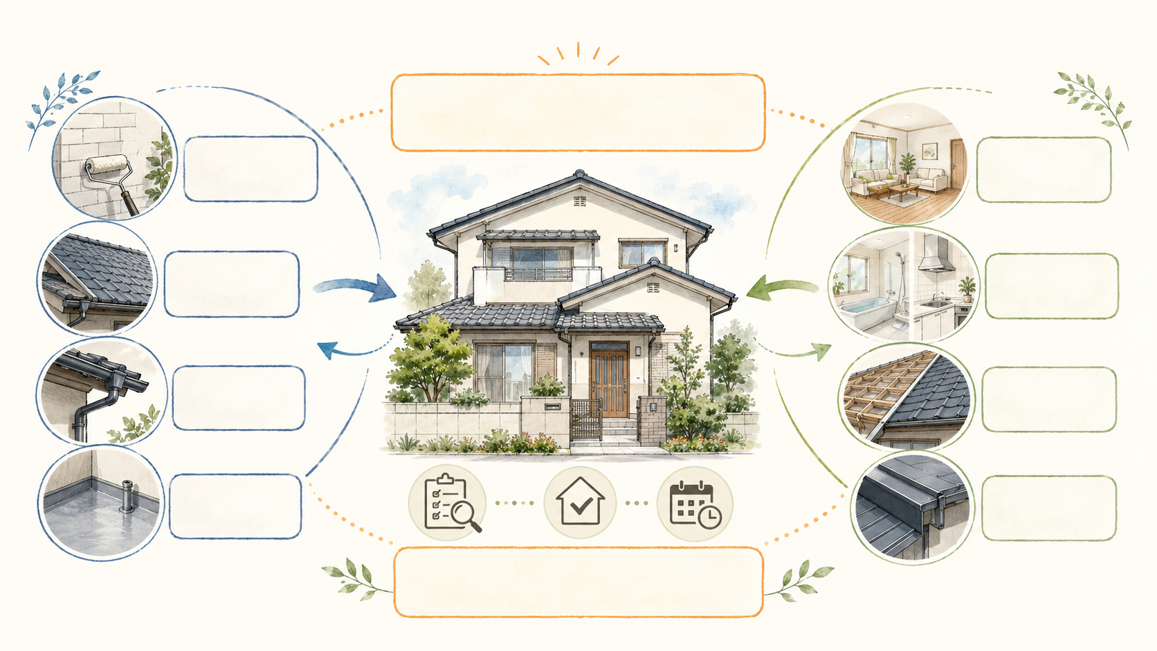 塗り替え相談から住まい全体のリフォーム相談へつながる図解イラスト